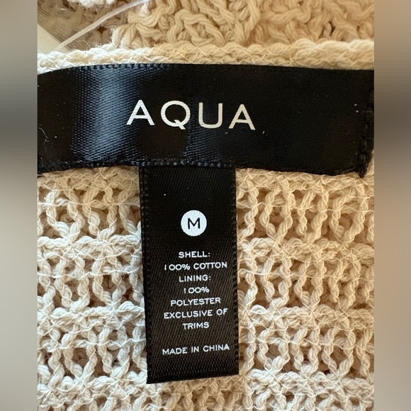 NEW w/TAGS AQUA Summer Escape Cream Cotton Crochet Bustier Crop Top Size Medium - Picture 3 of 9